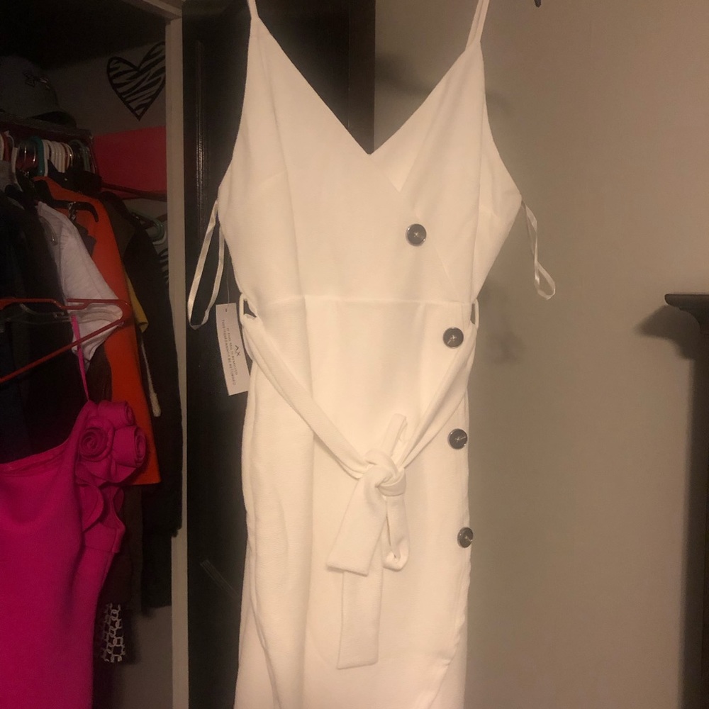 AX Paris White Size 12 Midi Dress, new with tags, never worn